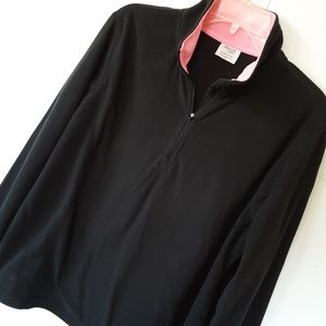 Danskin Now Black Quarter Zip Fleece Jacket XL